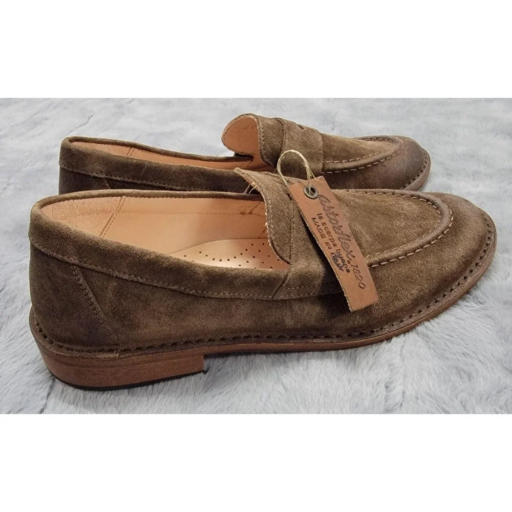 Astorflex Mokaflex Shoes Mens US 9.5 EU 43 Brown Suede Penny Loafers Italy